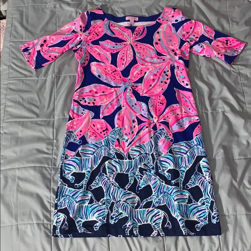 Lily Pulitzer Floral and Zebra Dress